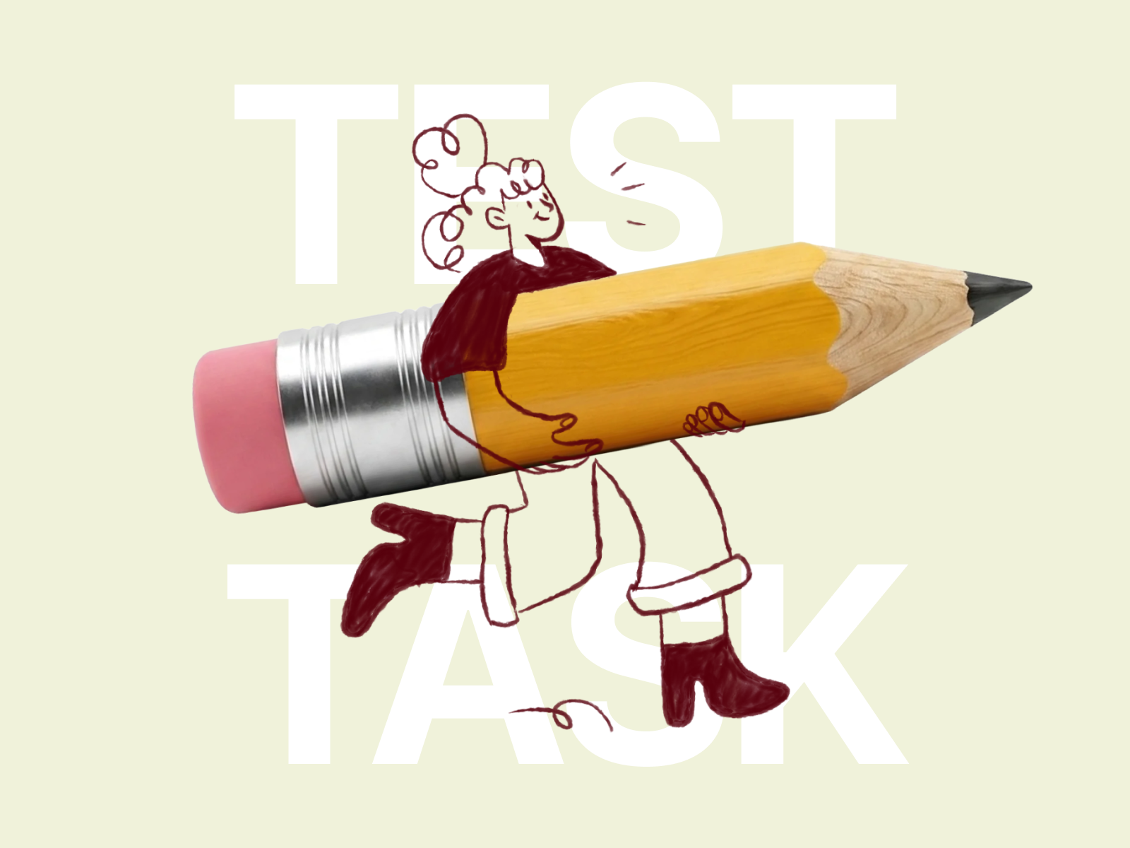 Character with a pencil